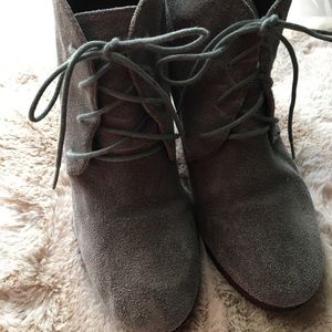 Joe Fresh Grey lace up Wedge ankle booties